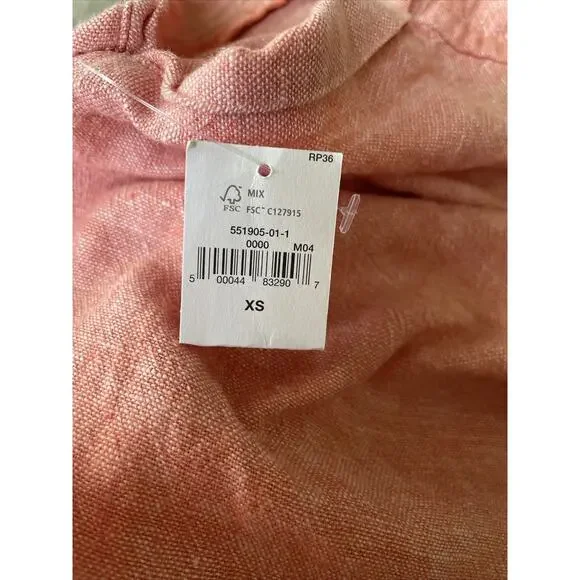 Old Navy Linen-Blend Button Down Shirt Coral Dress Size XS NWT - Picture 6 of 6
